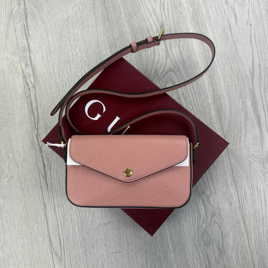 Gucci Women’s Pink GG Monogram Crossbody bag