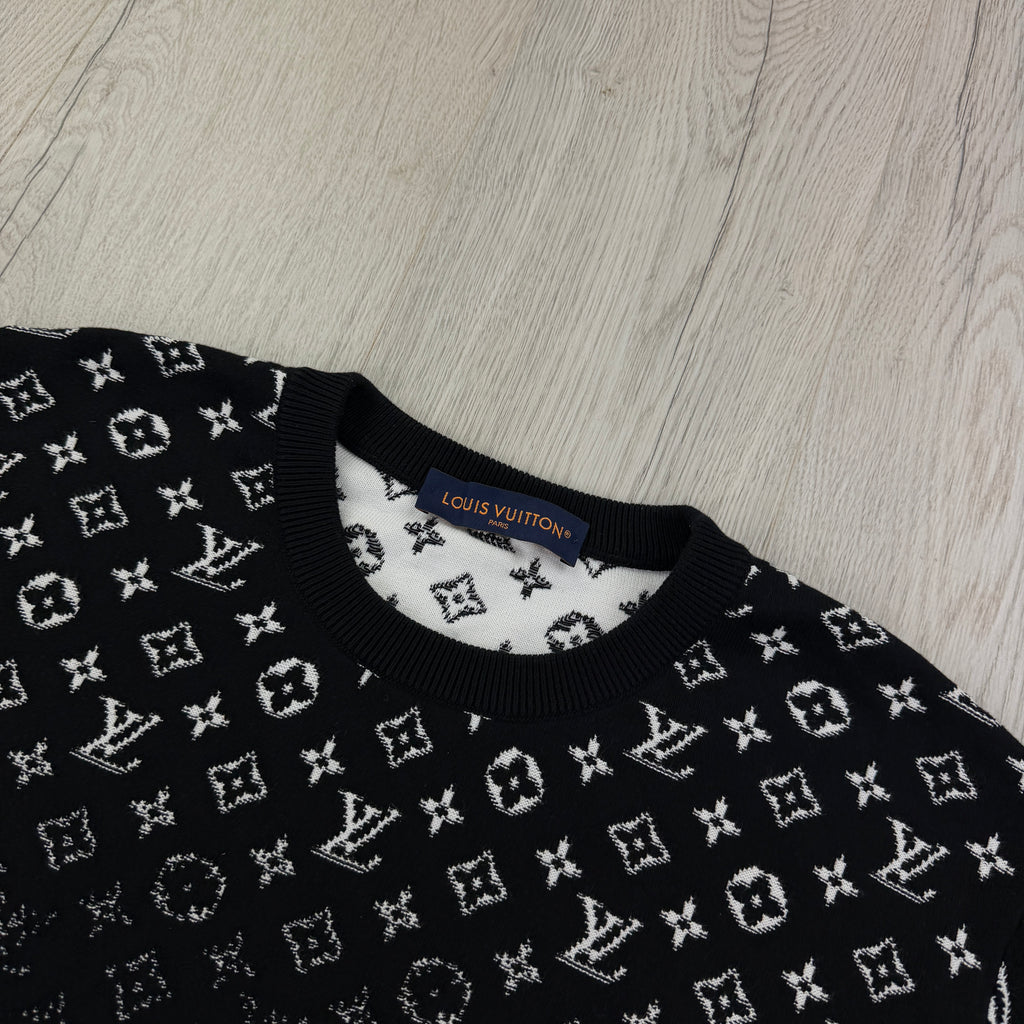 Louis Vuitton Men’s Black Gradient Crewneck Jumper - XL
