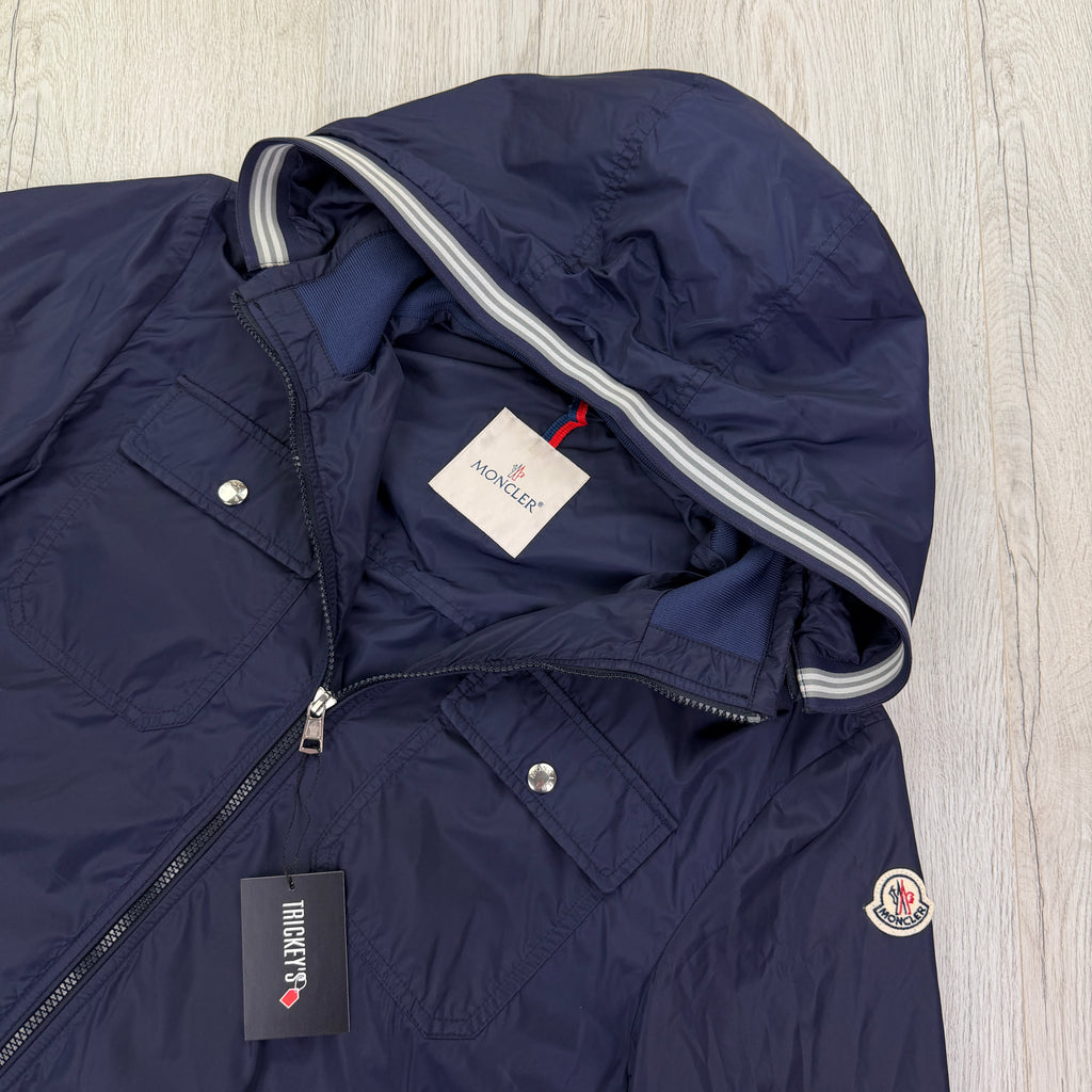 Moncler Men’s Navy Windbreaker Jacket - Size 4