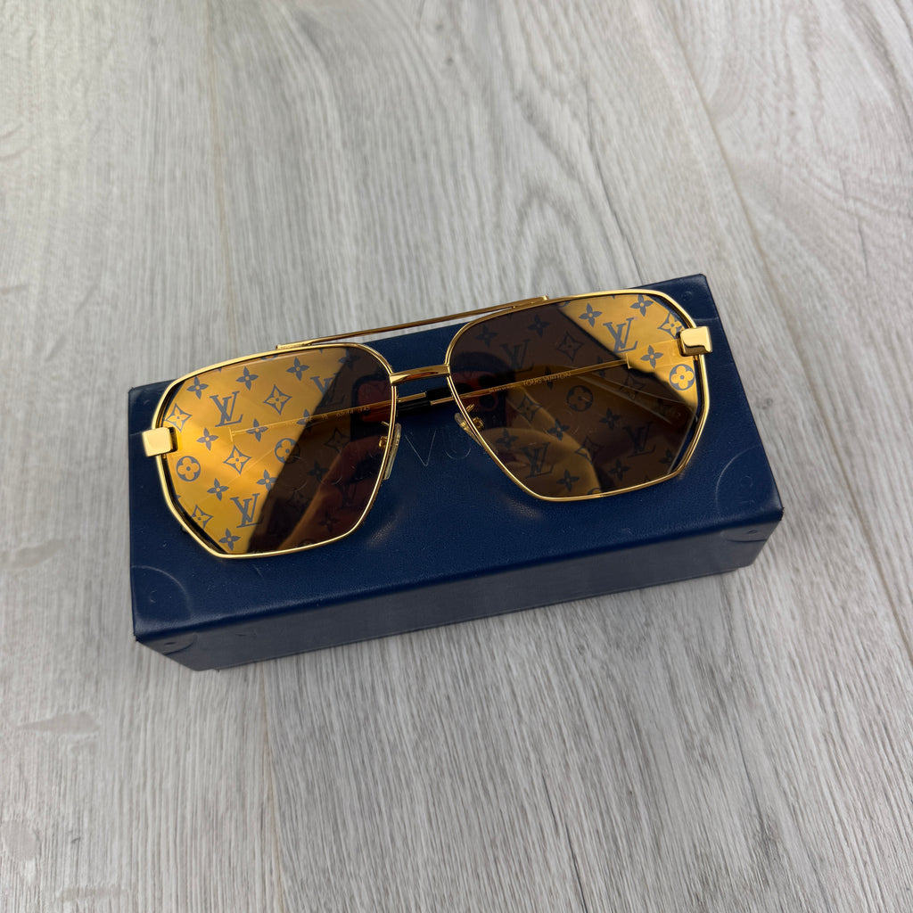 Louis Vuitton Men’s Gold Monogram Sunglasses