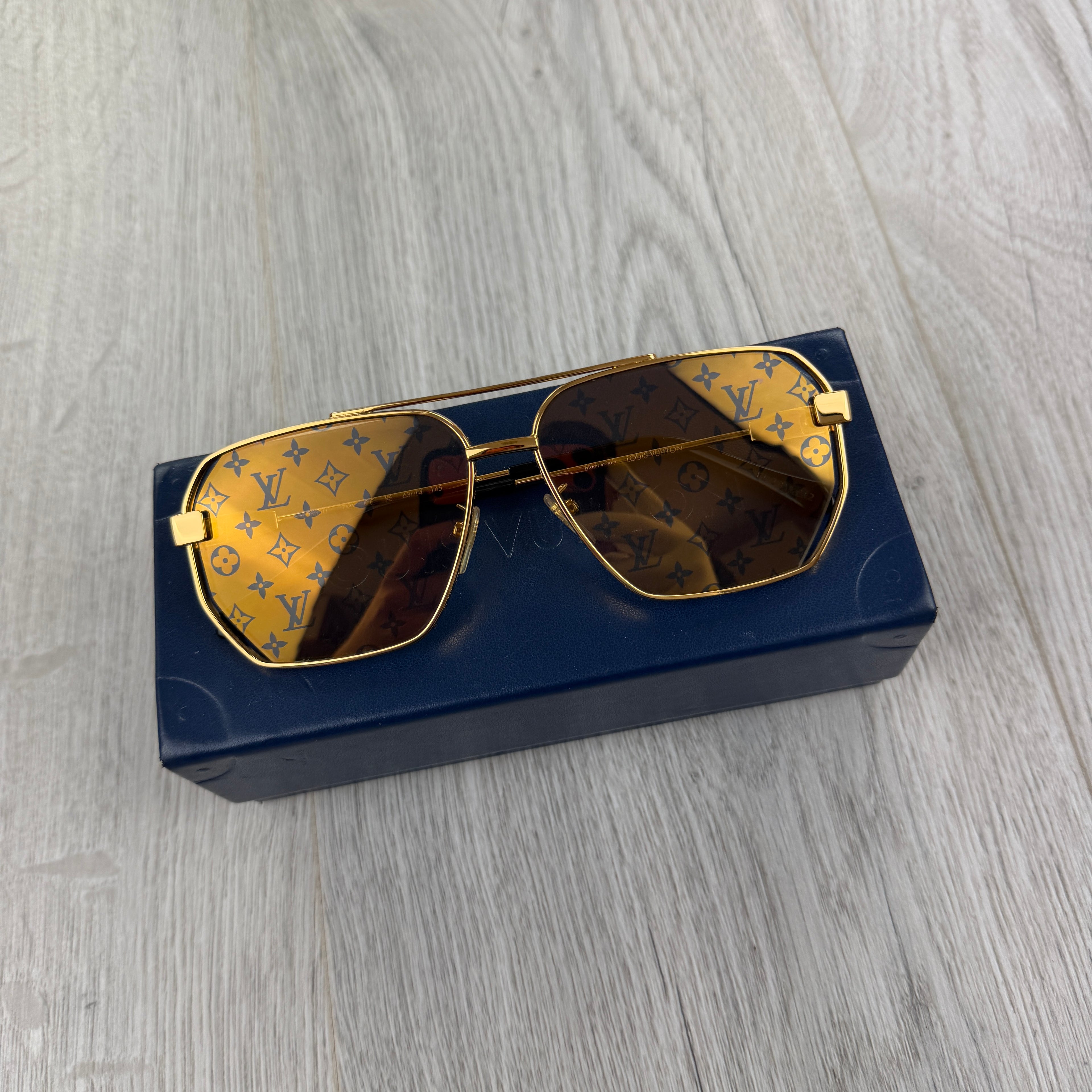 Louis Vuitton Men’s Gold Monogram Sunglasses