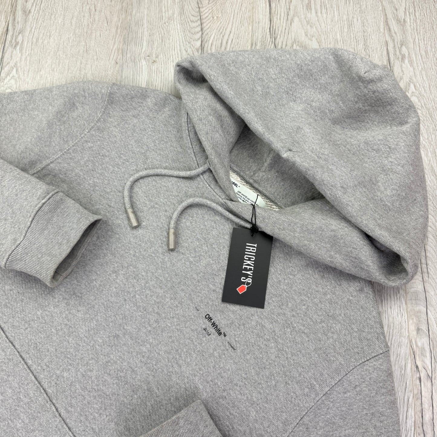 Off-white Men’s Grey Pullover Hoodie - Medium