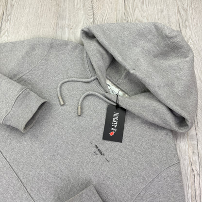 Off-white Men’s Grey Pullover Hoodie - Medium