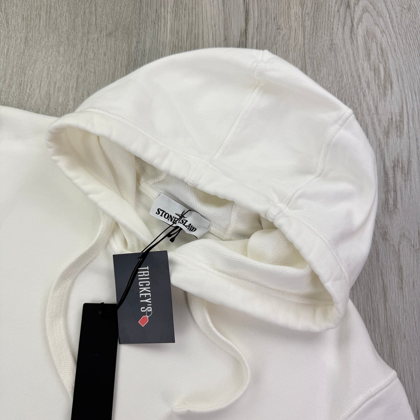 Stone Island Men’s White Pullover Hoodie