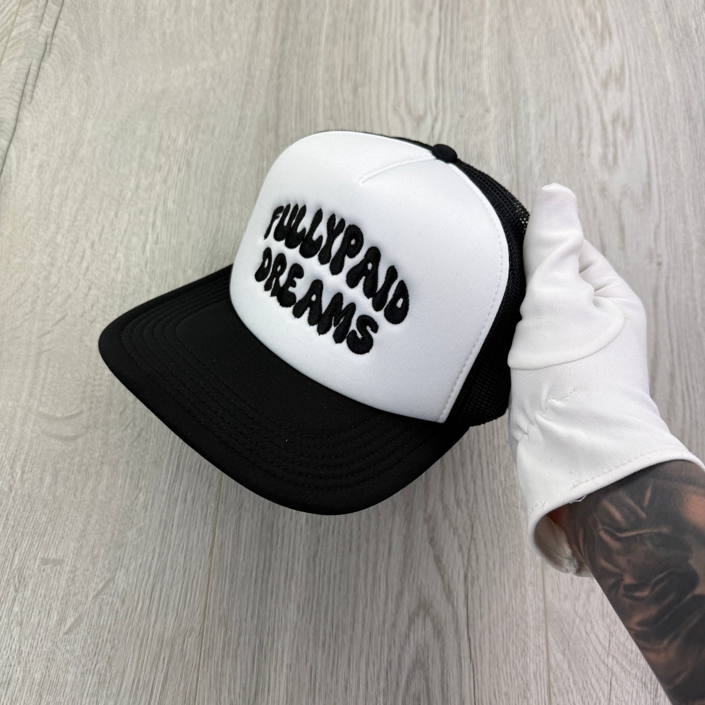 Fully Paid Mens Black & White Baseball Cap