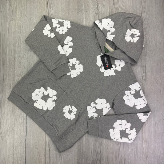 Denim Tears Men’s Grey Cotton Wreath Pullover Hoodie