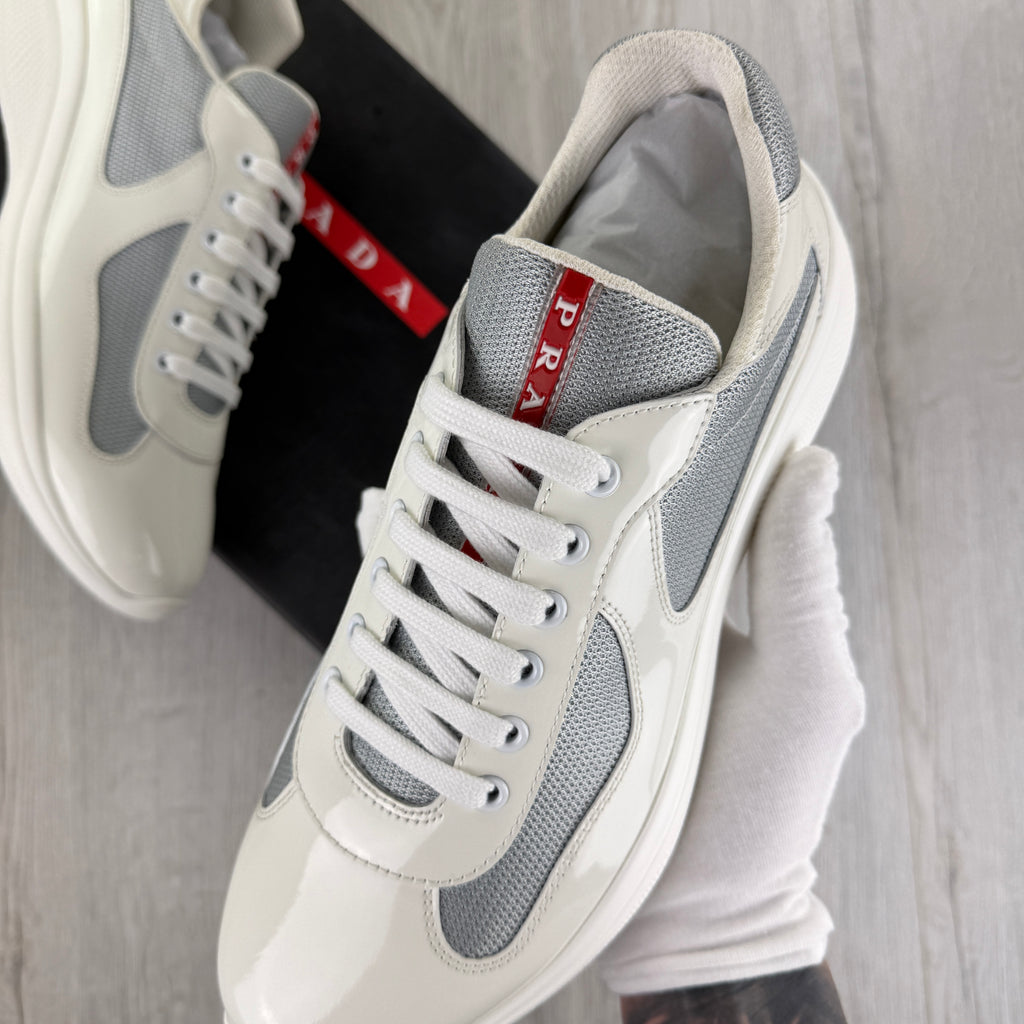 Prada Cups Men’s White Trainers - Uk 11