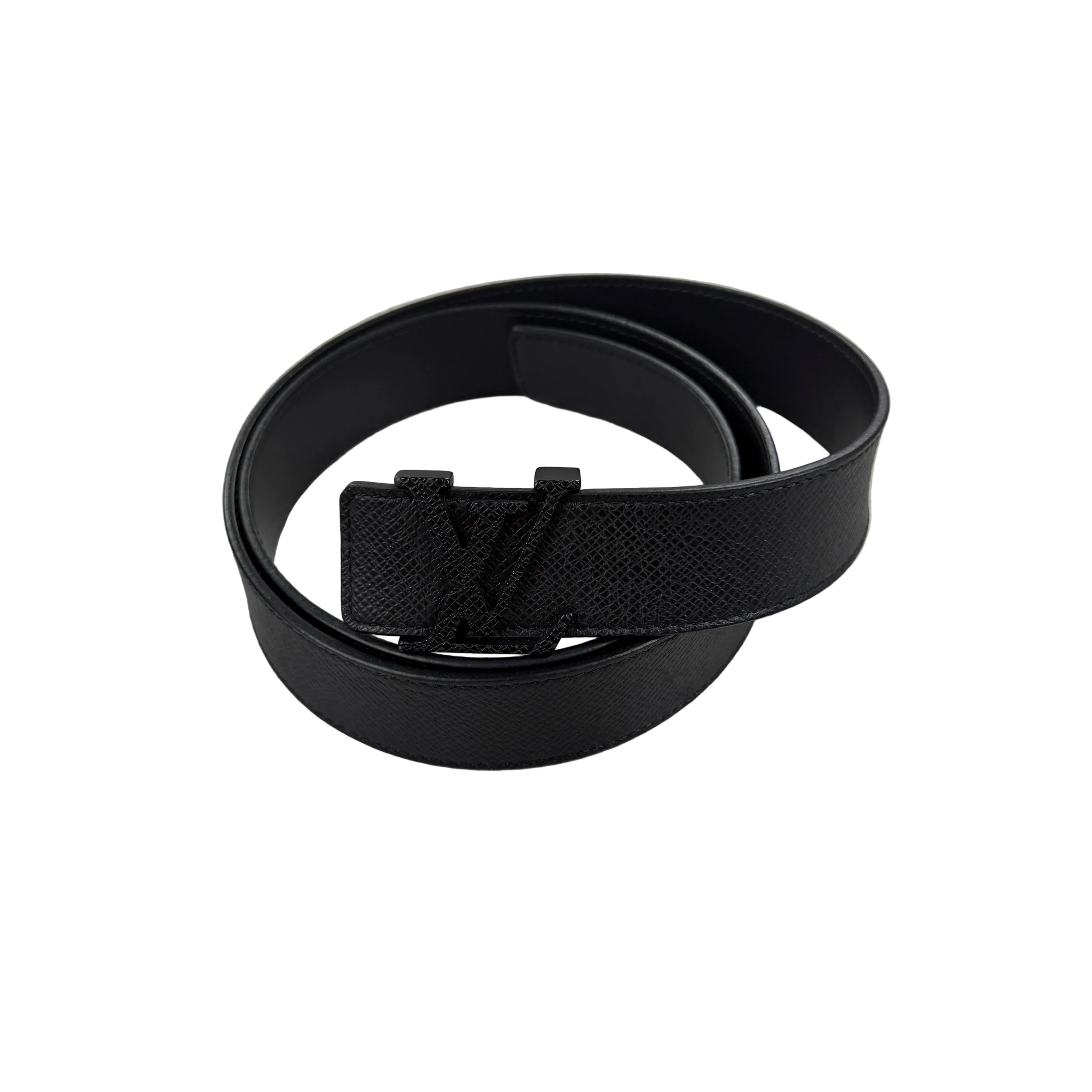 Louis Vuitton Men’s Black Thin Belt - 100 (Uk 28-34)