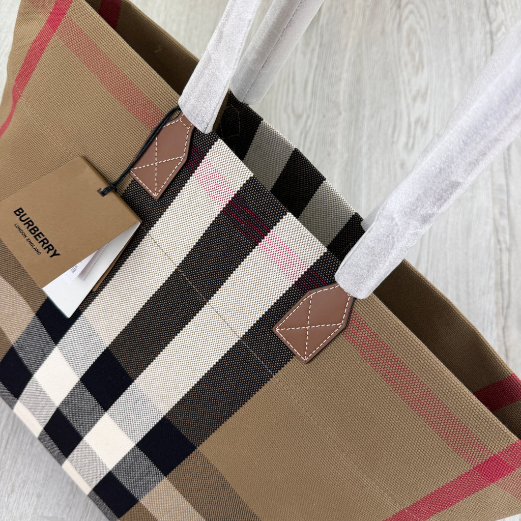 Burberry Women’s Check Pattern Tote Bag