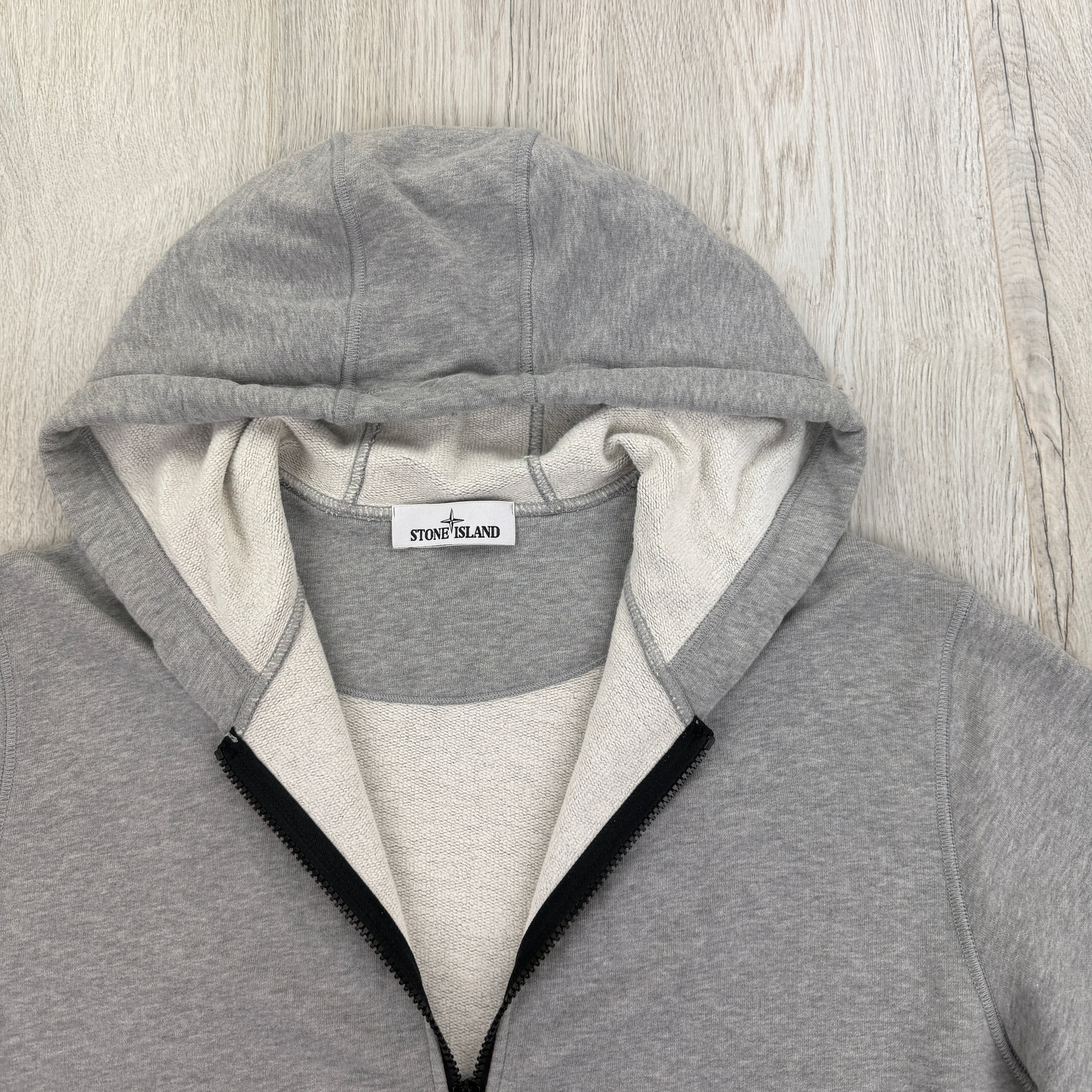 Stone Island Men’s Grey Zip-up Hoodie - XL