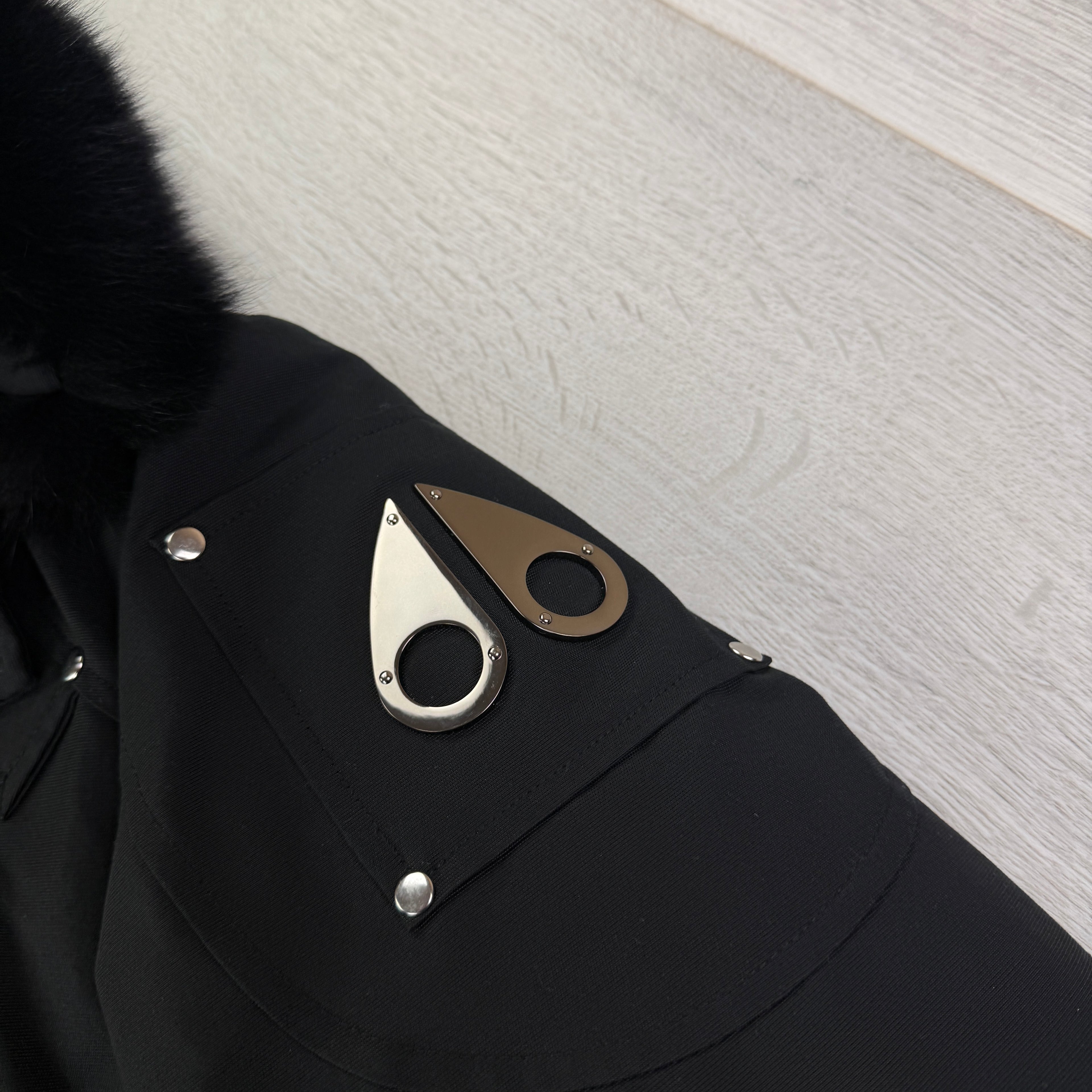 Moose Knuckles Men’s Black Zip-up Ballistic Bomber Parker Jacket - XS