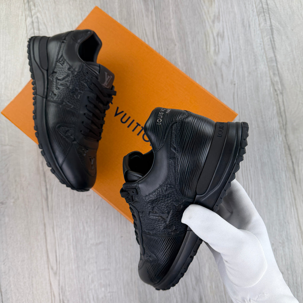 Louis Vuitton Men’s Black Leather Run Away Trainers - Uk 7