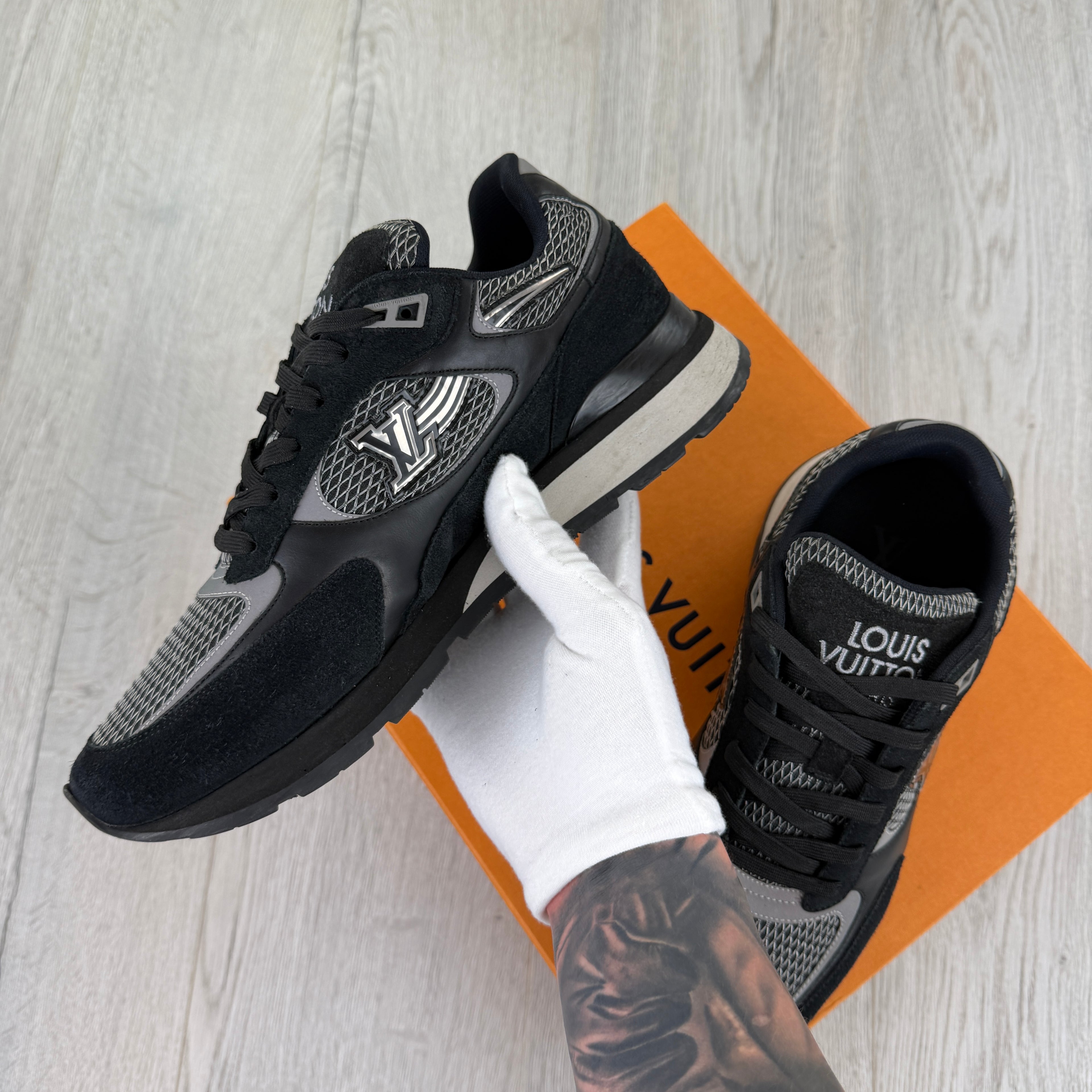 Louis Vuitton Men’s Black Run Away Trainers - Uk 7.5 (Fit 8)