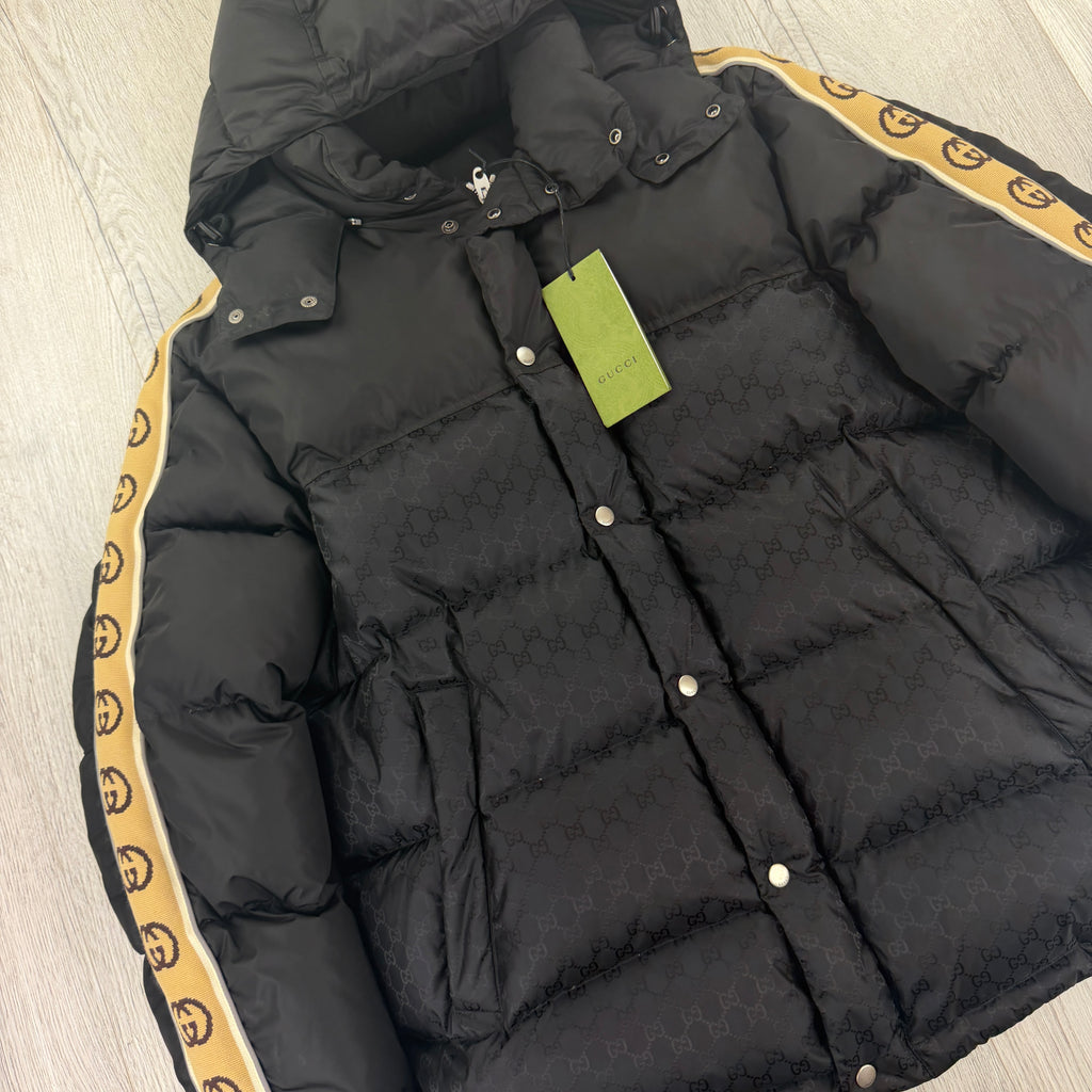 Gucci Men’s GG Jacquard Nylon Padded Down Jacket - Size 48 (M/L)
