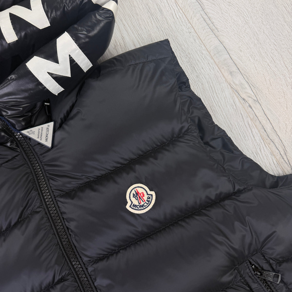 Moncler Men’s Black Montreuil Padded Bodywarmer With Hood - Size 4