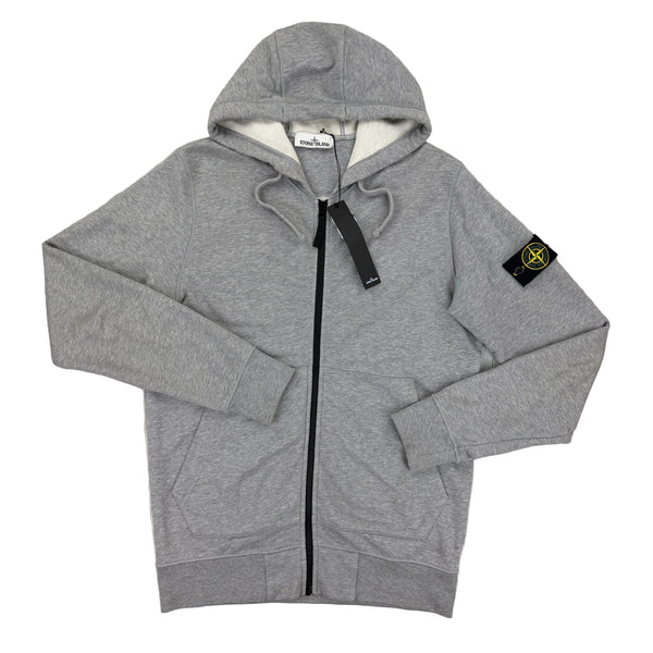 Stone Island Men’s Grey Zip-up Hoodie - Large