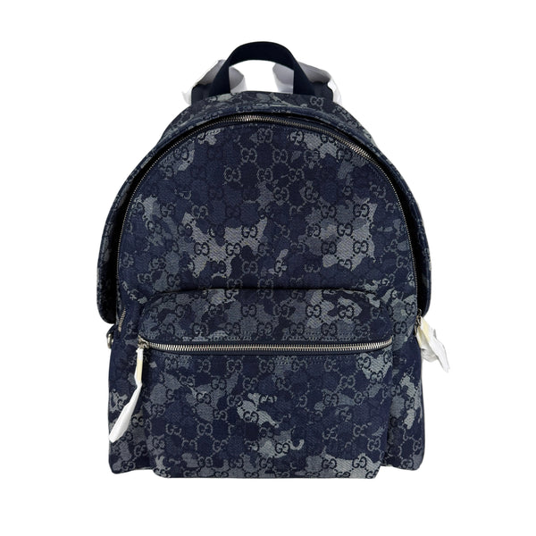 Gucci Men’s Monogram Camo Denim Jumbo GG Backpack