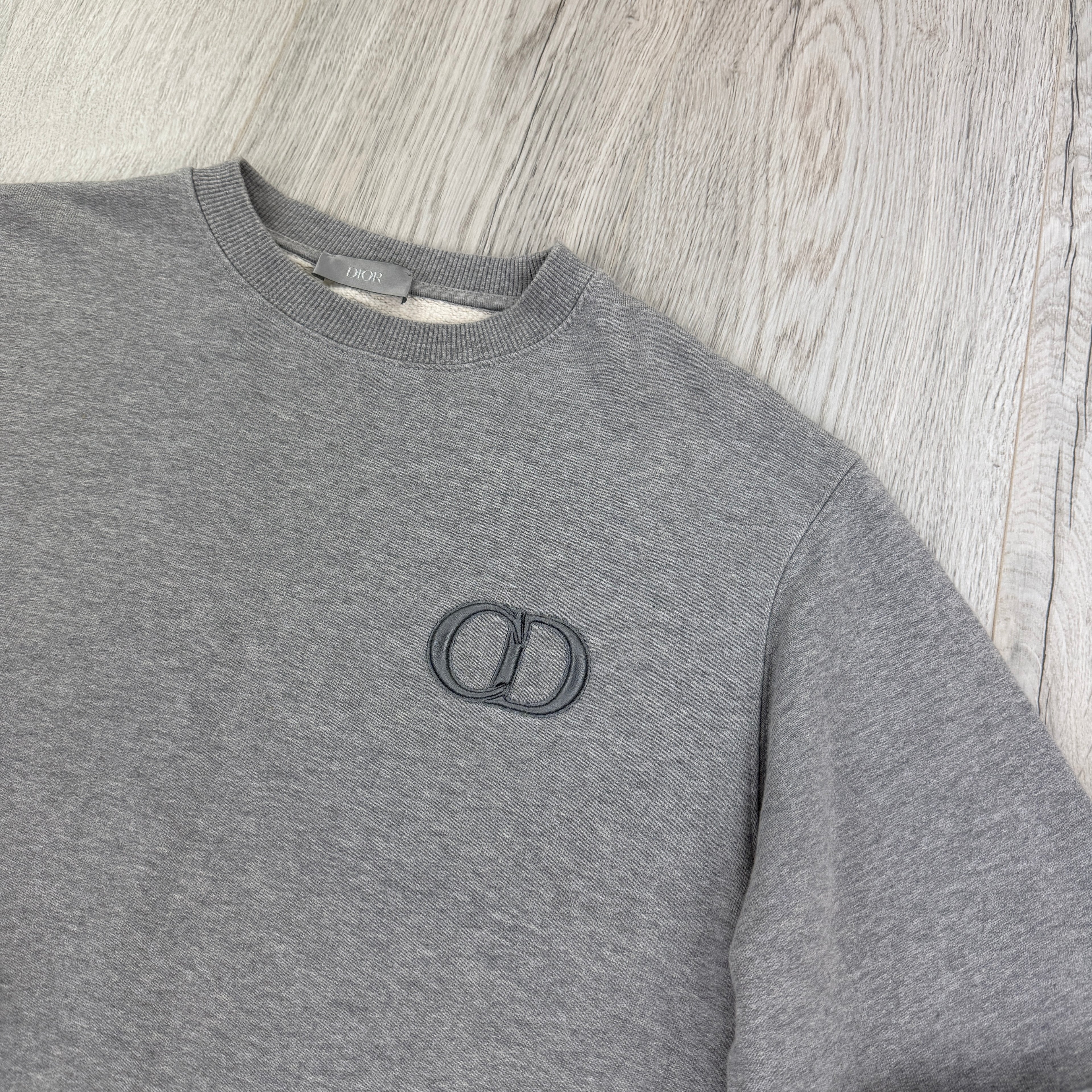 Christian Dior Men’s Grey Crewneck Jumper - Medium Slim