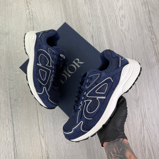 Dior B30 Men’s Full Suede Navy Trainers - 40 (Uk 6/6.5)