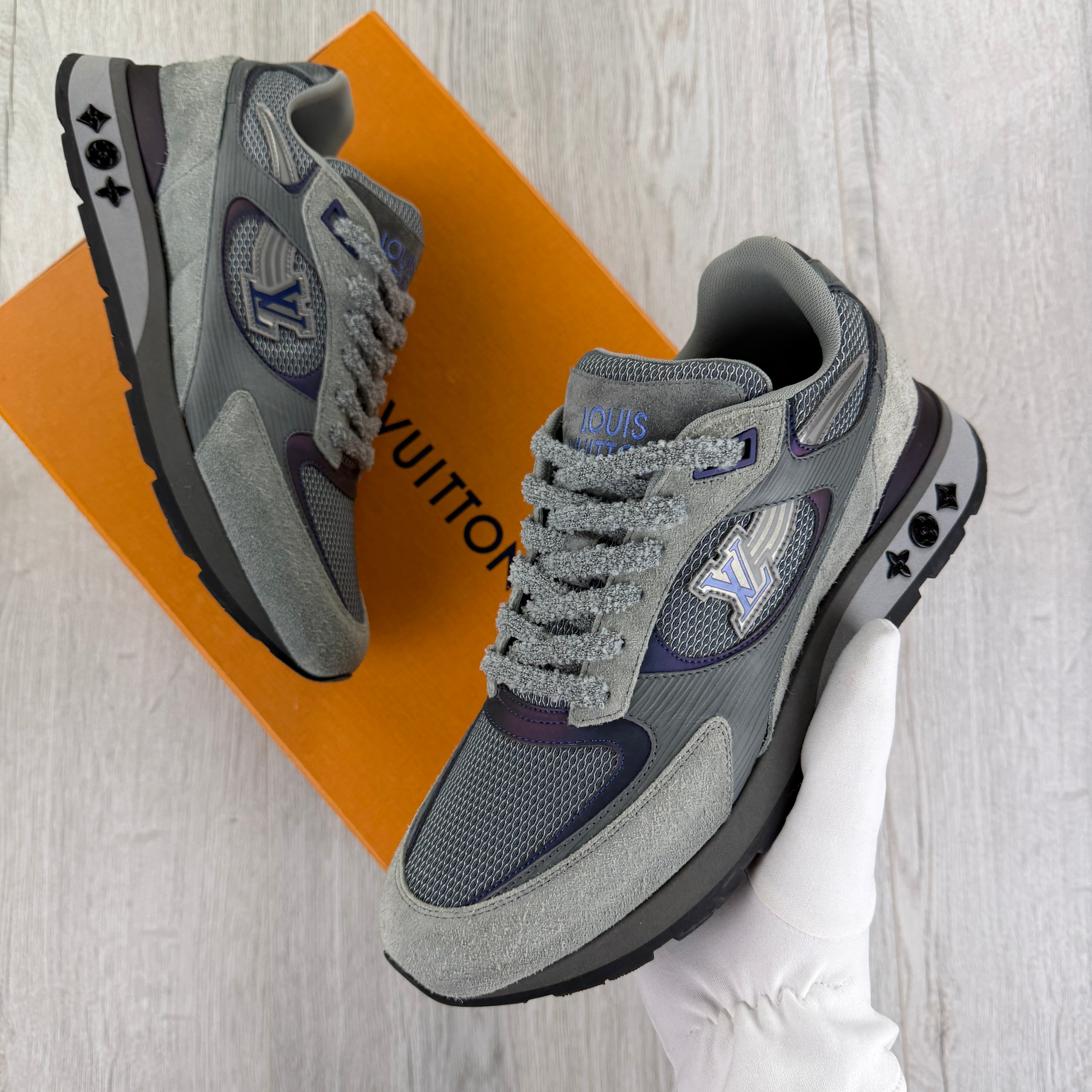Louis Vuitton Men’s Grey Run Away Trainers - Uk 8 (Fit Uk 8.5)