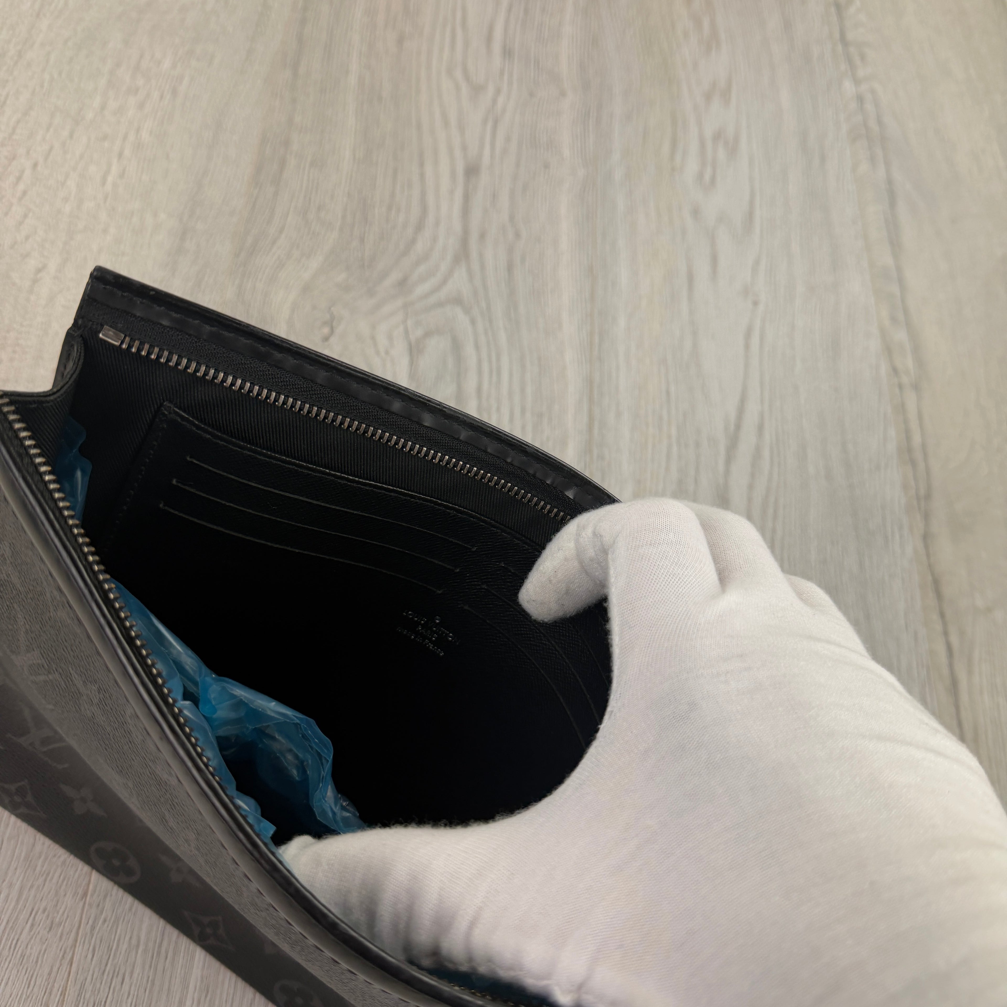 Louis Vuitton Graphite / Black Monogram Pochette Clutch Bag