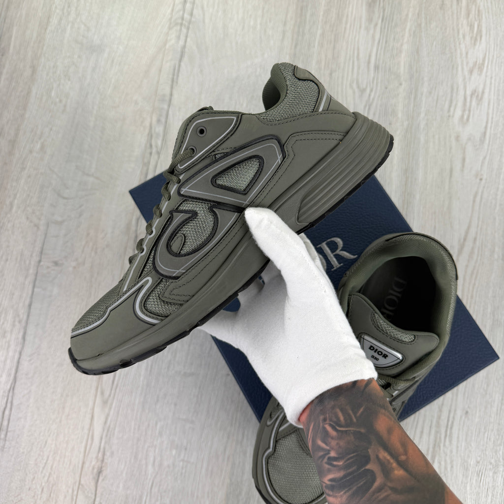 Dior B30 Men’s Khaki CD Mesh Trainers - 45 (Fit Uk 11)