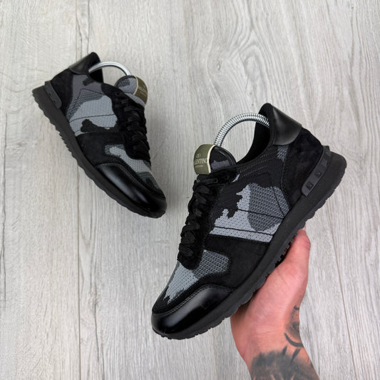 Valentino Men’s Black Camo Mesh Rockrunner