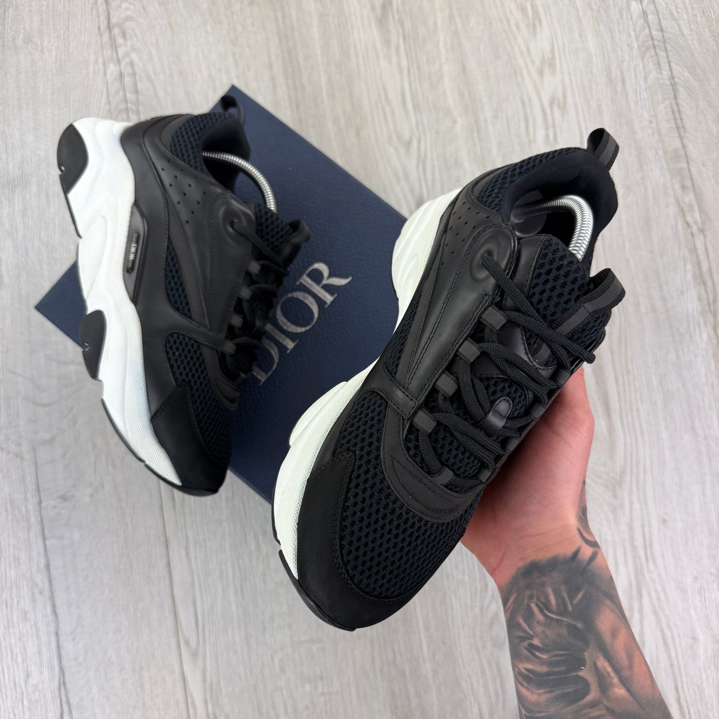 Dior B22 Men’s Black & White Runners - 43 (Fit Uk 8/8.5)