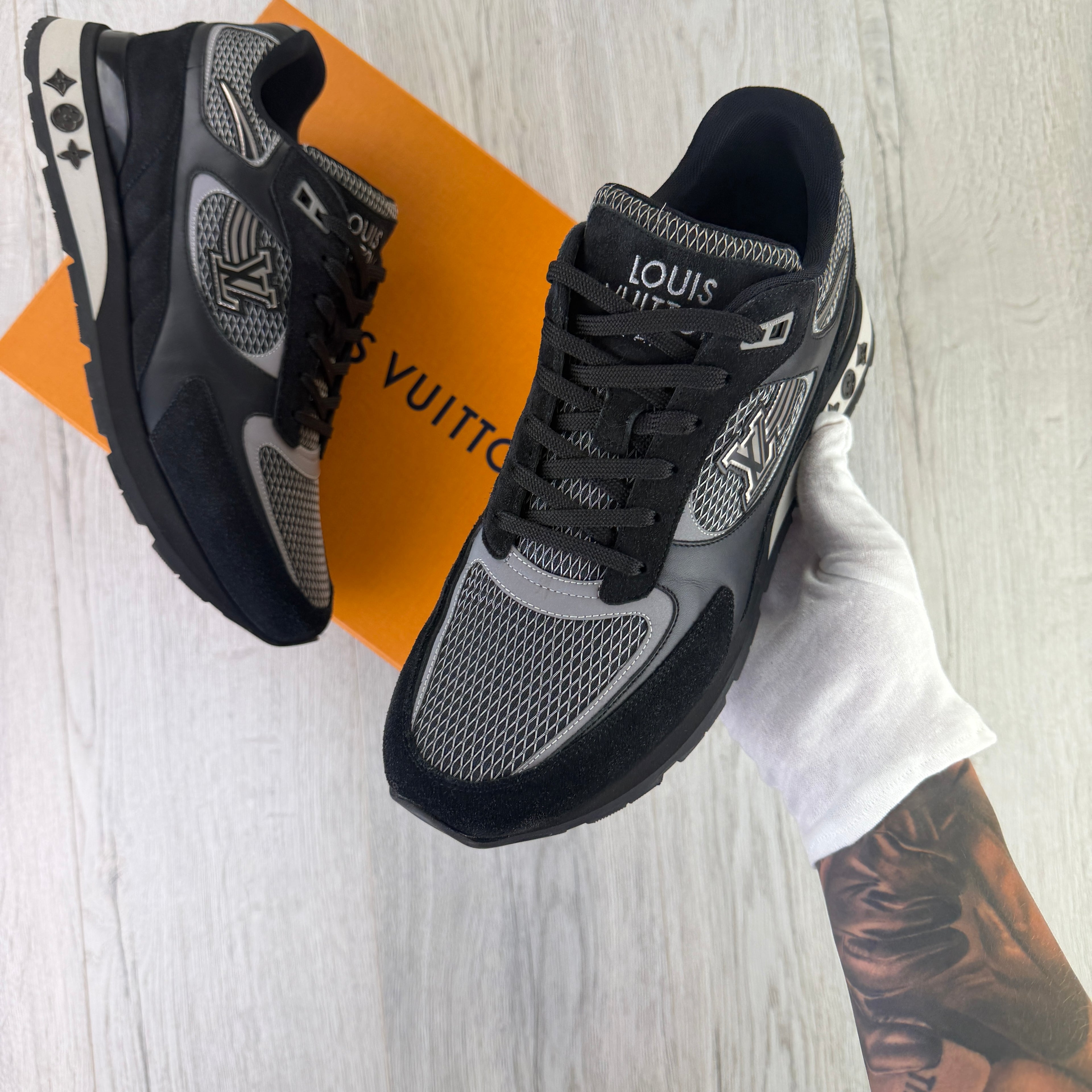 Louis Vuitton Men’s Black Run Away Trainers - Uk 10/10.5