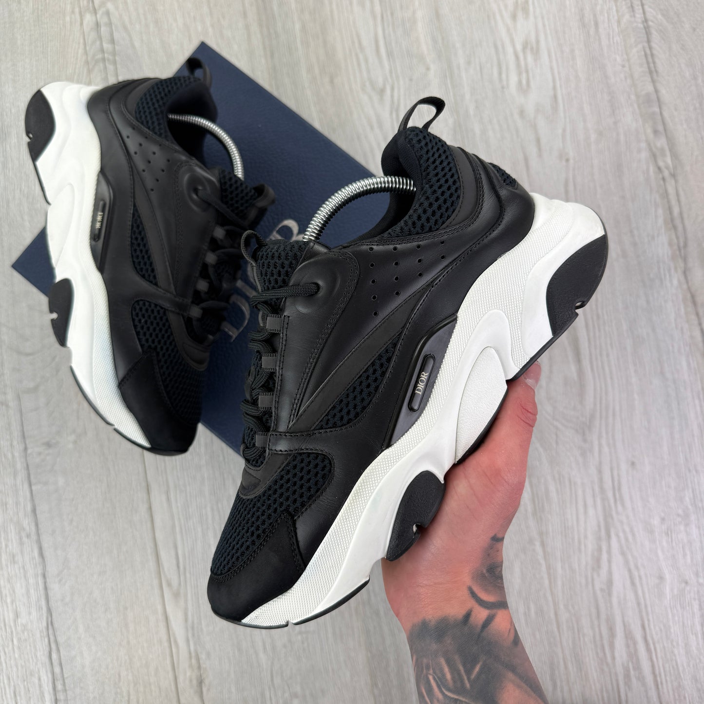 Dior B22 Men’s Black & White Runners - 43 (Fit Uk 8/8.5)