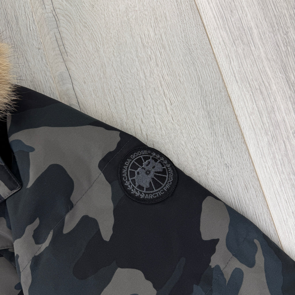 Canada Goose Men’s Black Badge Camo Emory Parker Jacket - Large