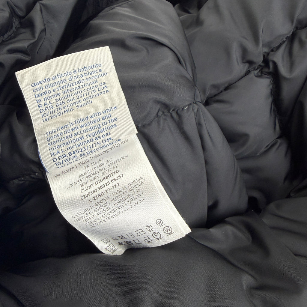 Moncler Men’s Cluny Giubnotto Black Down Jacket - Size 4
