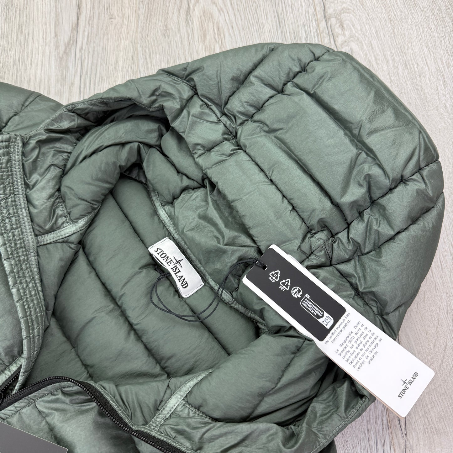 Stone Island Men’s Loom Woven R-Nylon Zip-up Padded Down-TC Jacket