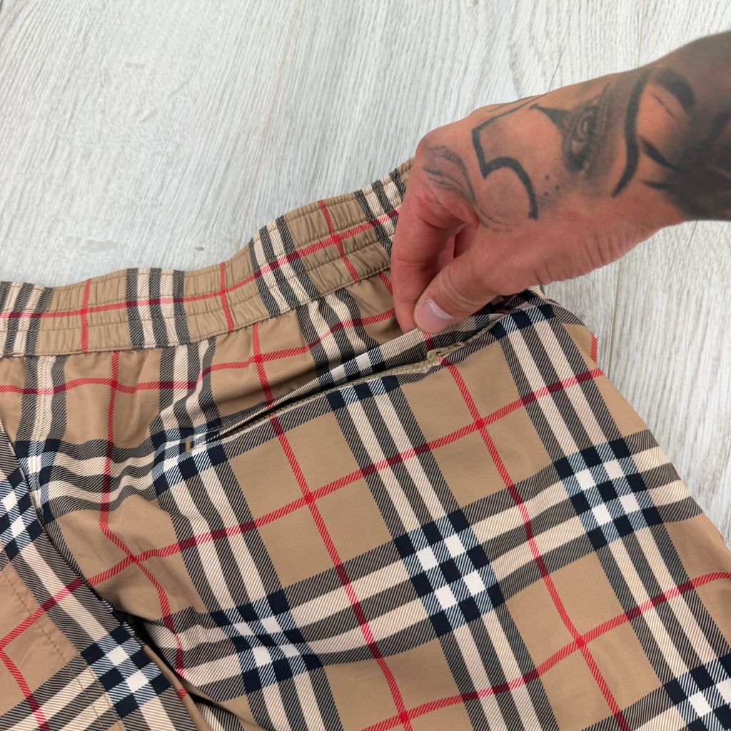 Burberry Men’s Check Short Swim Shorts - Large