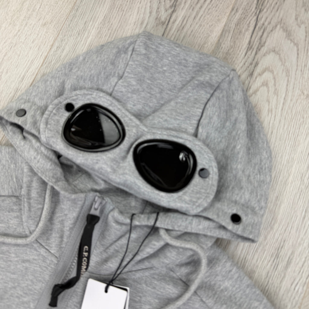 Cp Company Men’s Grey Full Zip-up Googled Hoodie