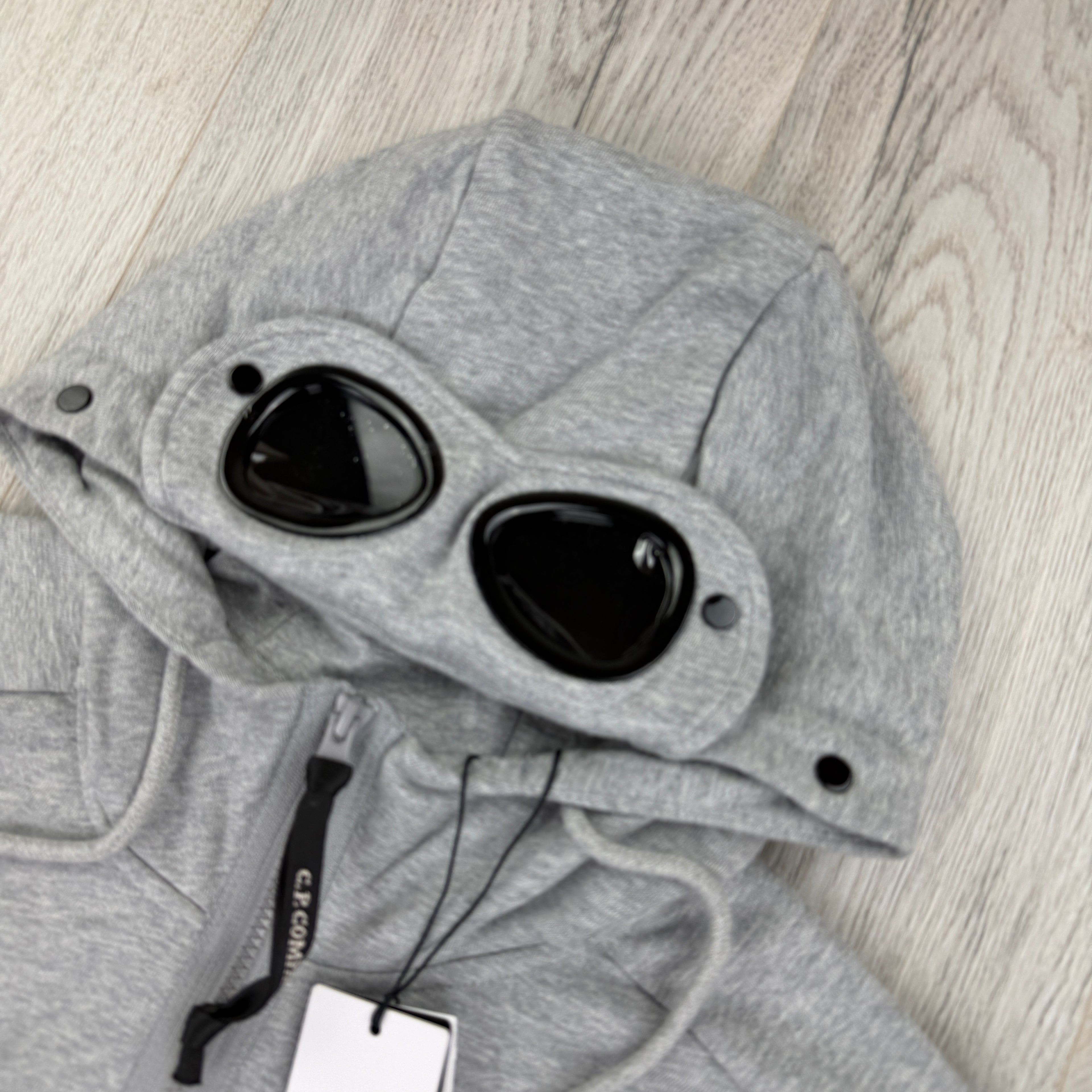 Cp Company Men’s Grey Full Zip-up Googled Hoodie