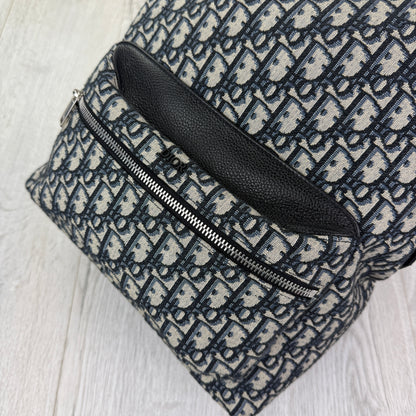 Christian Dior Beige and Black Oblique Jacquard Men’s Back-pack
