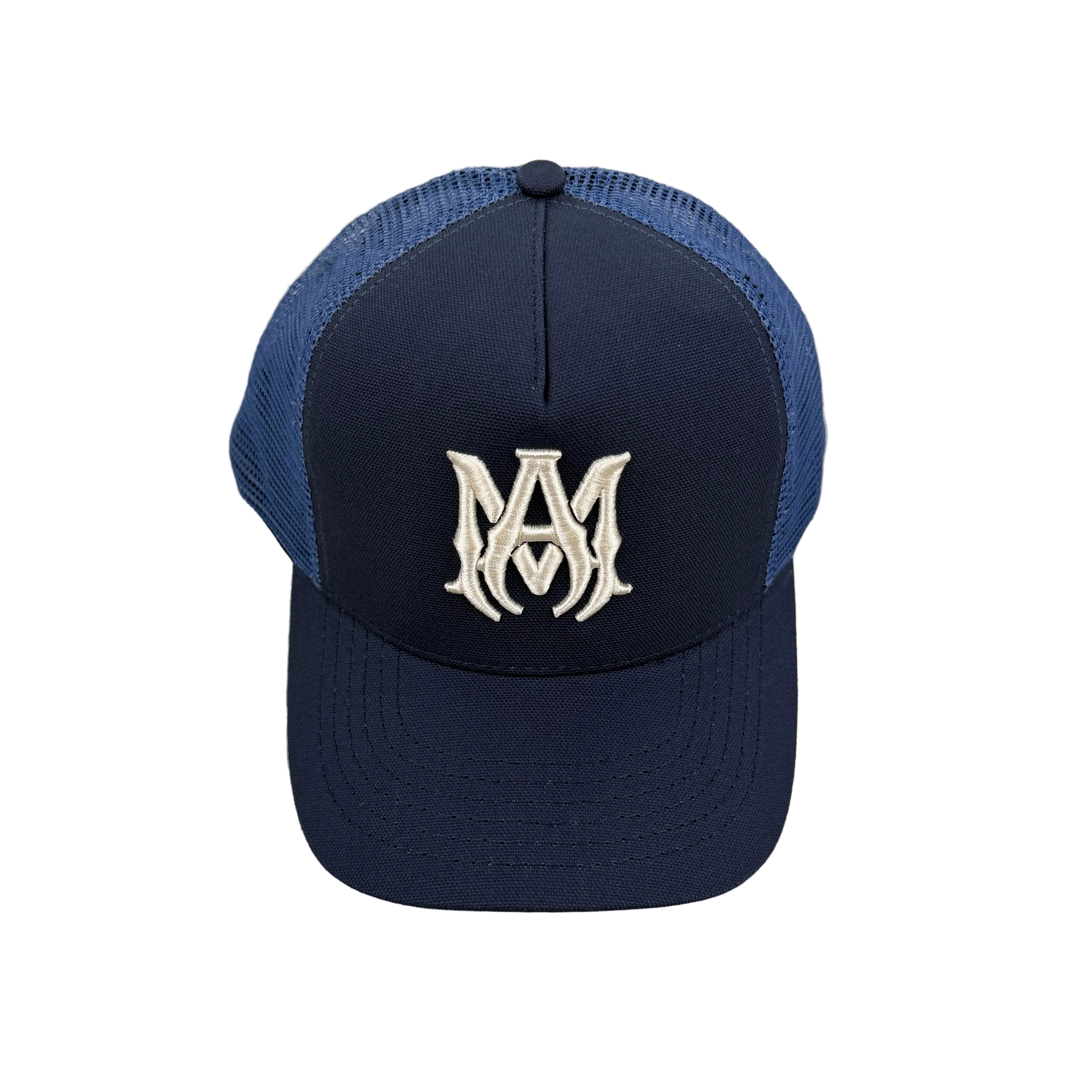 Amiri Men’s Blue Baseball Cap White Embroidered Logo