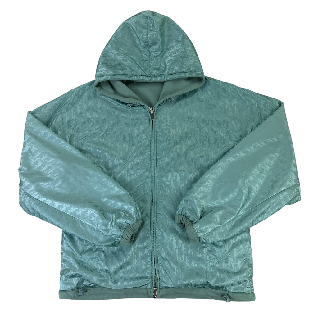 Dior Mens Oblique Reversible Men’s Teal/Green Monogram Jacket - Large
