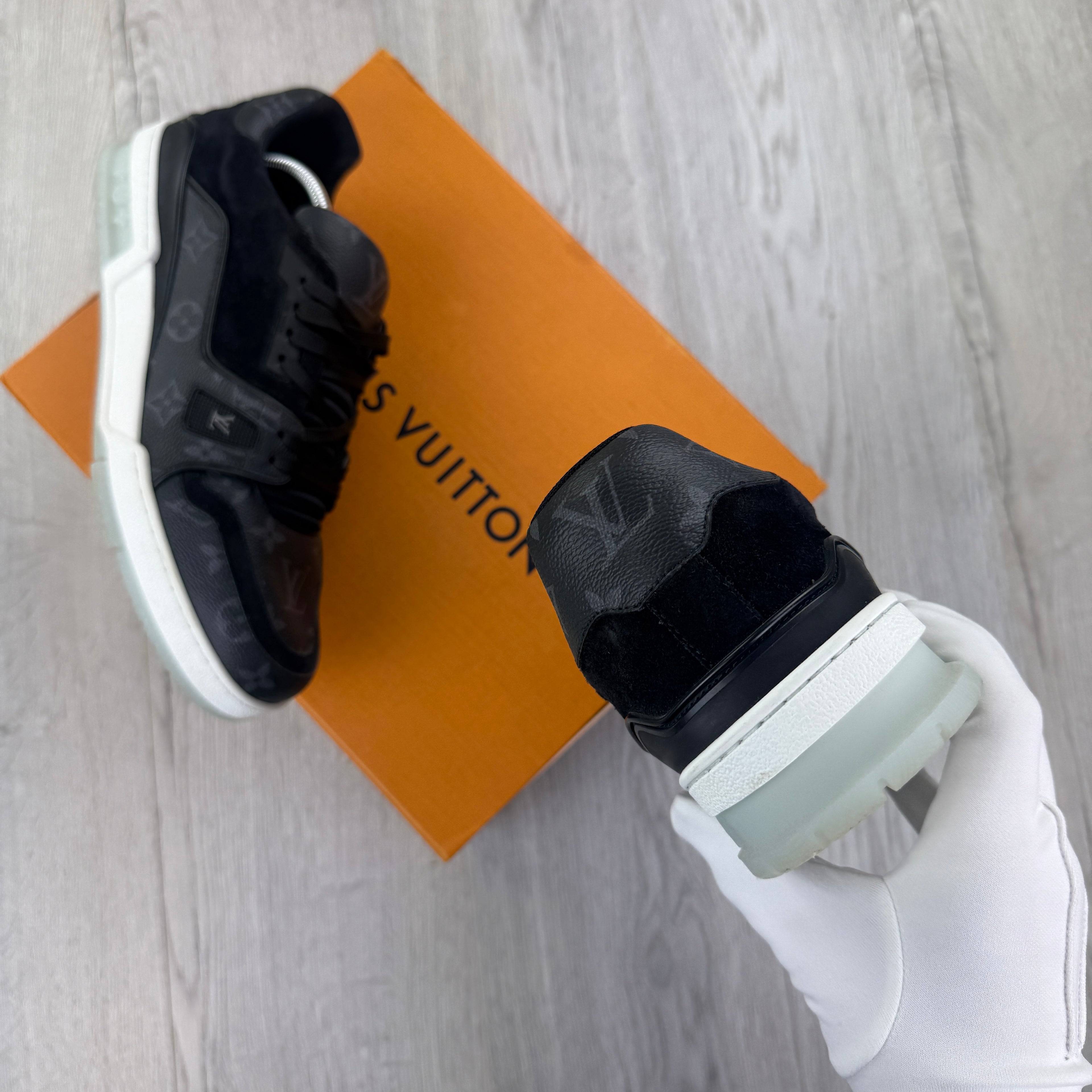 Louis Vuitton Men’s Black Low Trainers - Uk 10 (Fit 11)