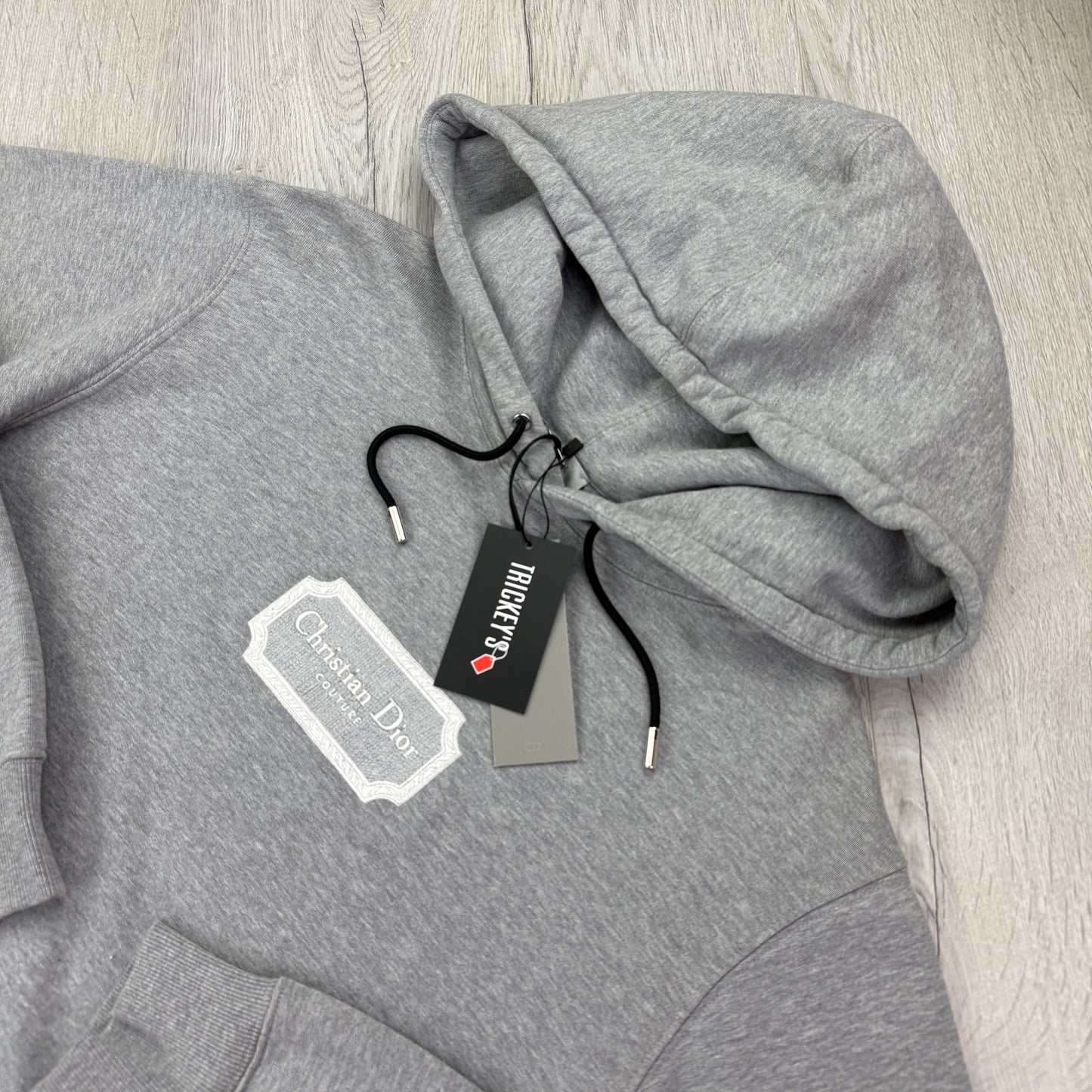 Dior Couture Men’s Grey Pullover Cotton Hoodie - Small