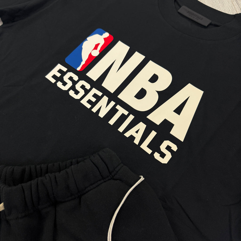 Essentials x NBA Men’s Black T-shirt & Short Set