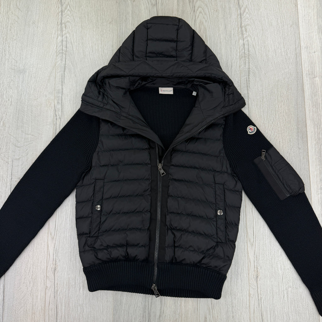 Moncler Men’s Black Maglia Tricot Cardigan - Medium Slim