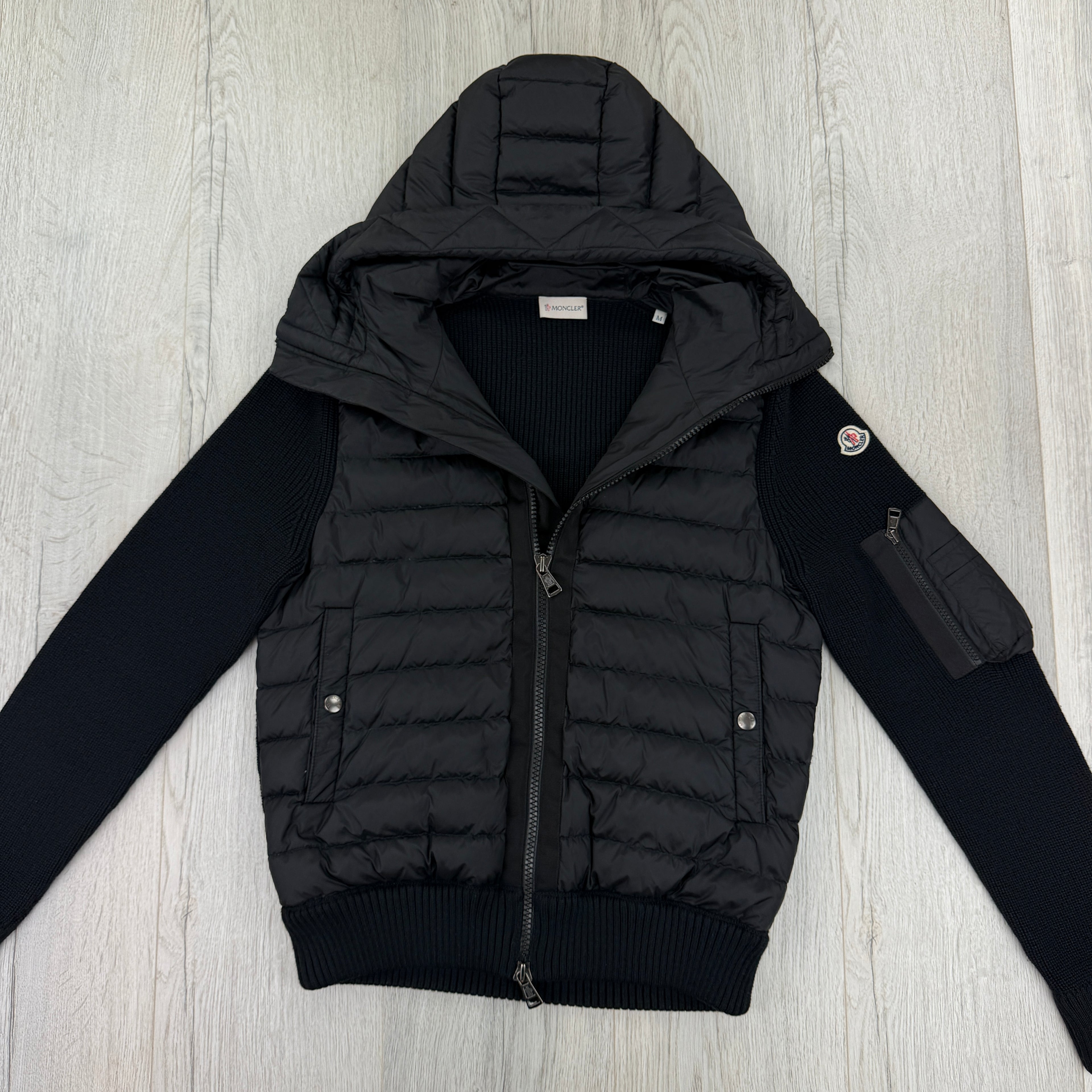 Moncler Men’s Black Maglia Tricot Cardigan - Medium Slim