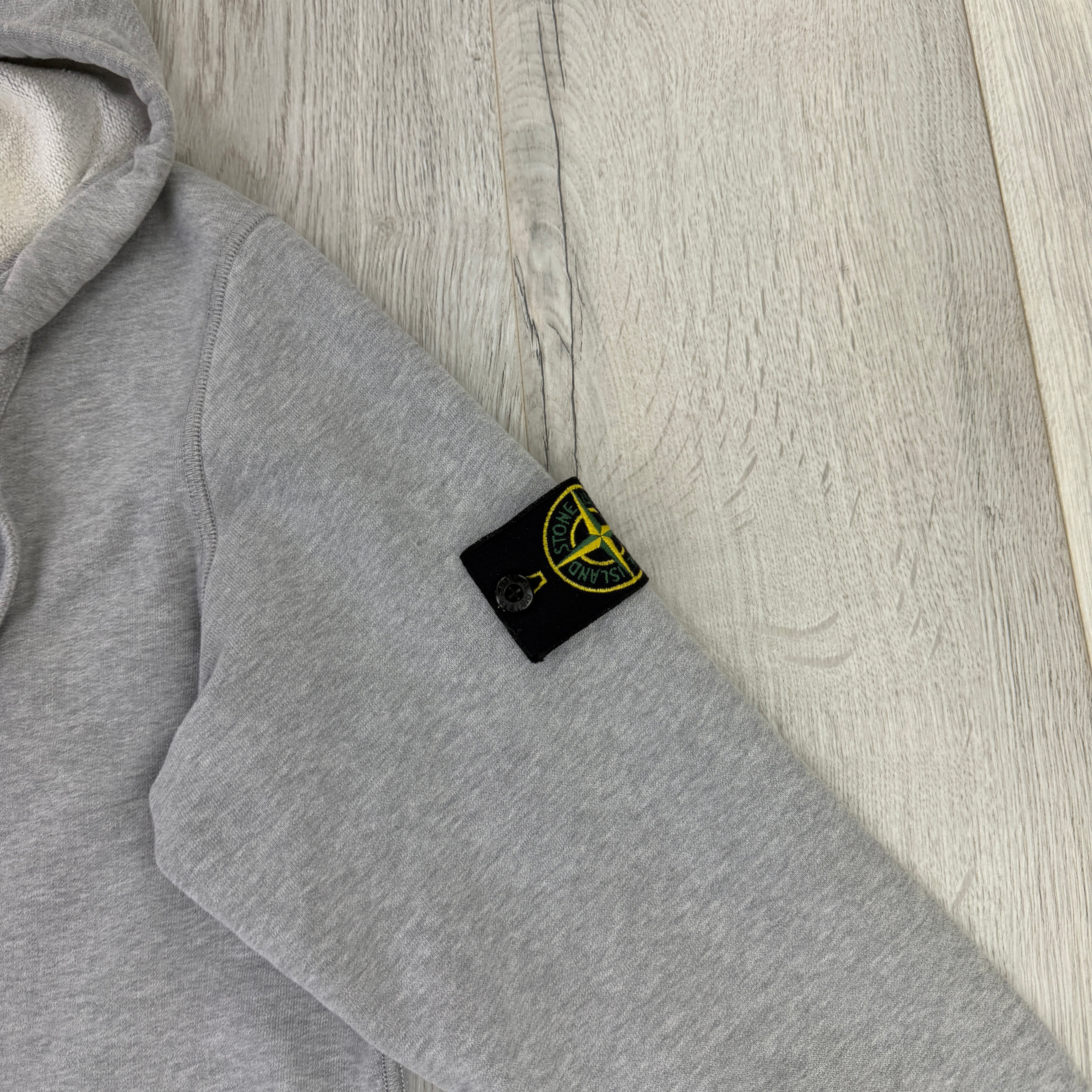 Stone Island Men’s Grey Zip-up Hoodie - Small