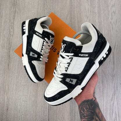 Louis Vuitton Men’s Black & White Trainers - Uk 8 (Fit 9)