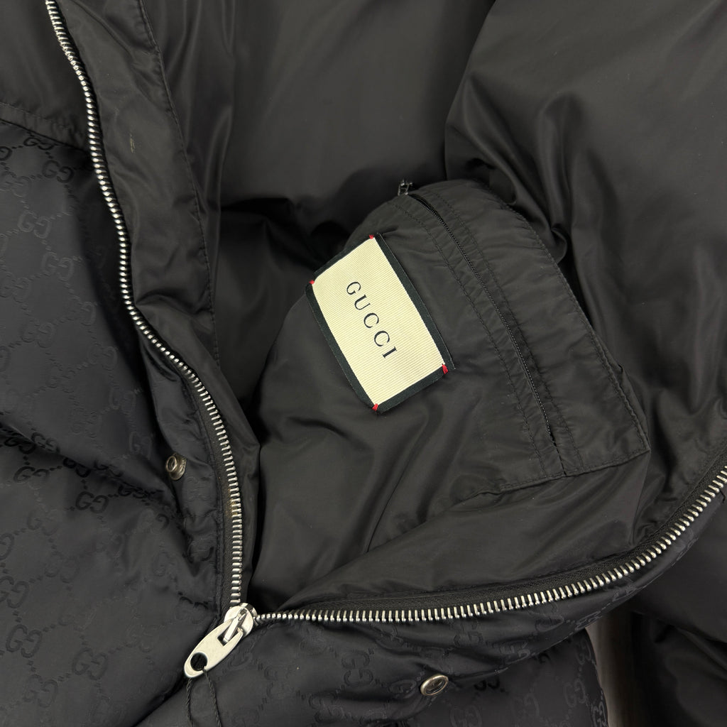 Gucci Men’s GG Jacquard Nylon Padded Down Jacket - Size 50 (L/XL)