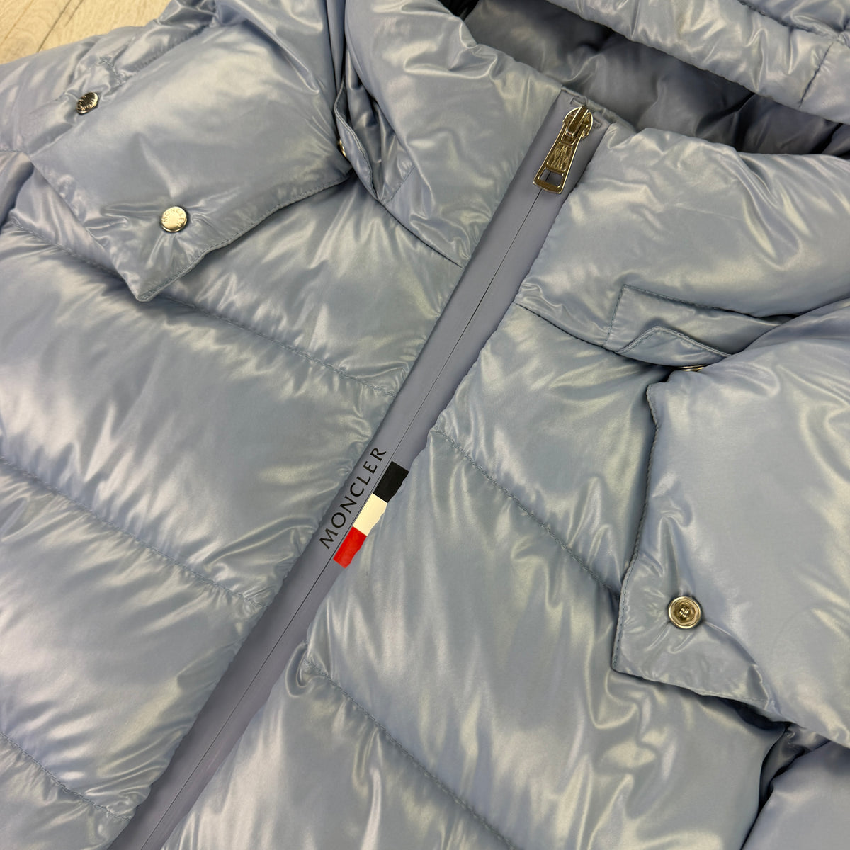 Moncler Men’s Cuvellier Baby Blue Zip-up Down Jacket - Size 4