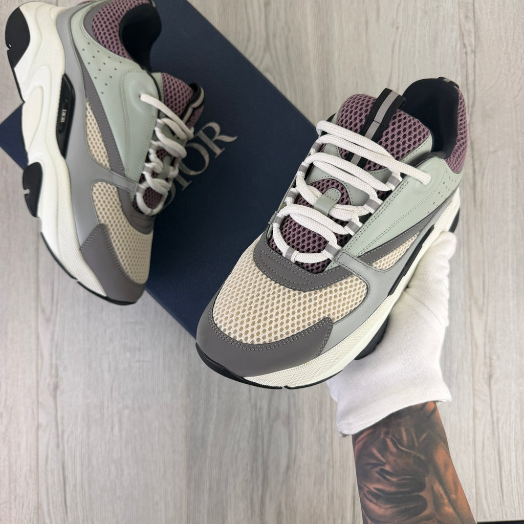 Dior B22 Men’s Lavender & Grey Trainers - 43 (Fit Uk 8.5)