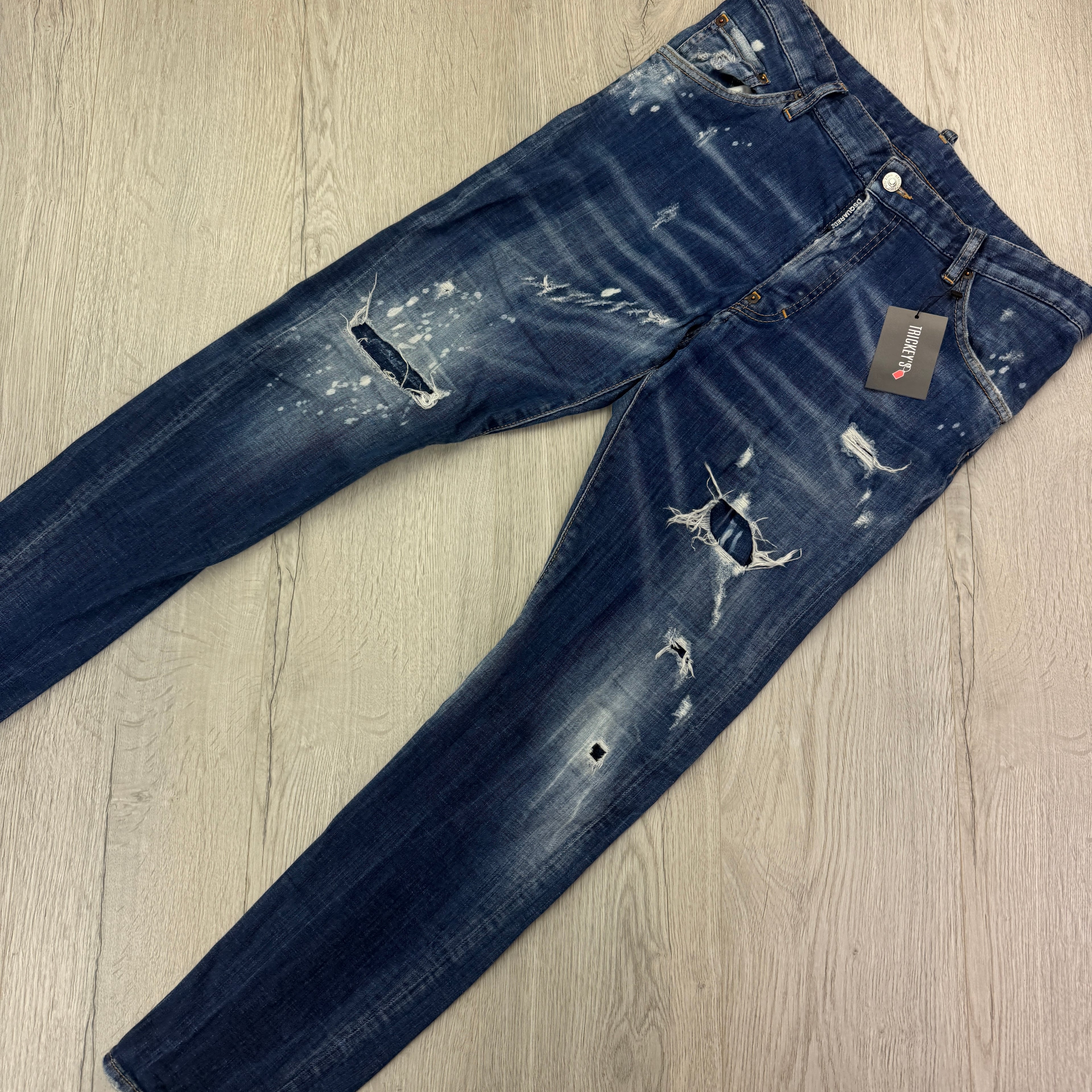 Dsquared2 Men’s Denim Distressed Classic Kenny Style Jeans - 48 (Uk 32)